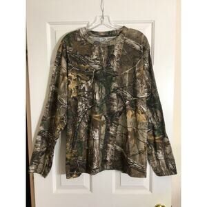 Hunting Zone T Shirt Mens Large Multicolor Camo Long Sleeve Outdoors Realtree